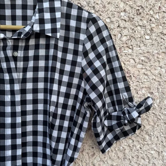 Calvin Klein Modern 1950’s Gingham Shirt Dress - Picture 6 of 11